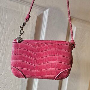 Liz Claiborne faux croc embossed wristlet